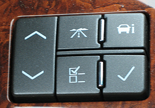 Picture of auto control panel buttons with icons